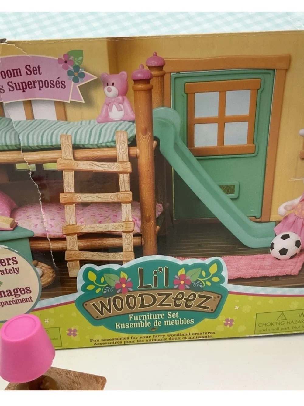 Lil Woodzeez Bunk Beds Bedroom Set Furniture Nightstand Lamp Bedding 11 Pieces